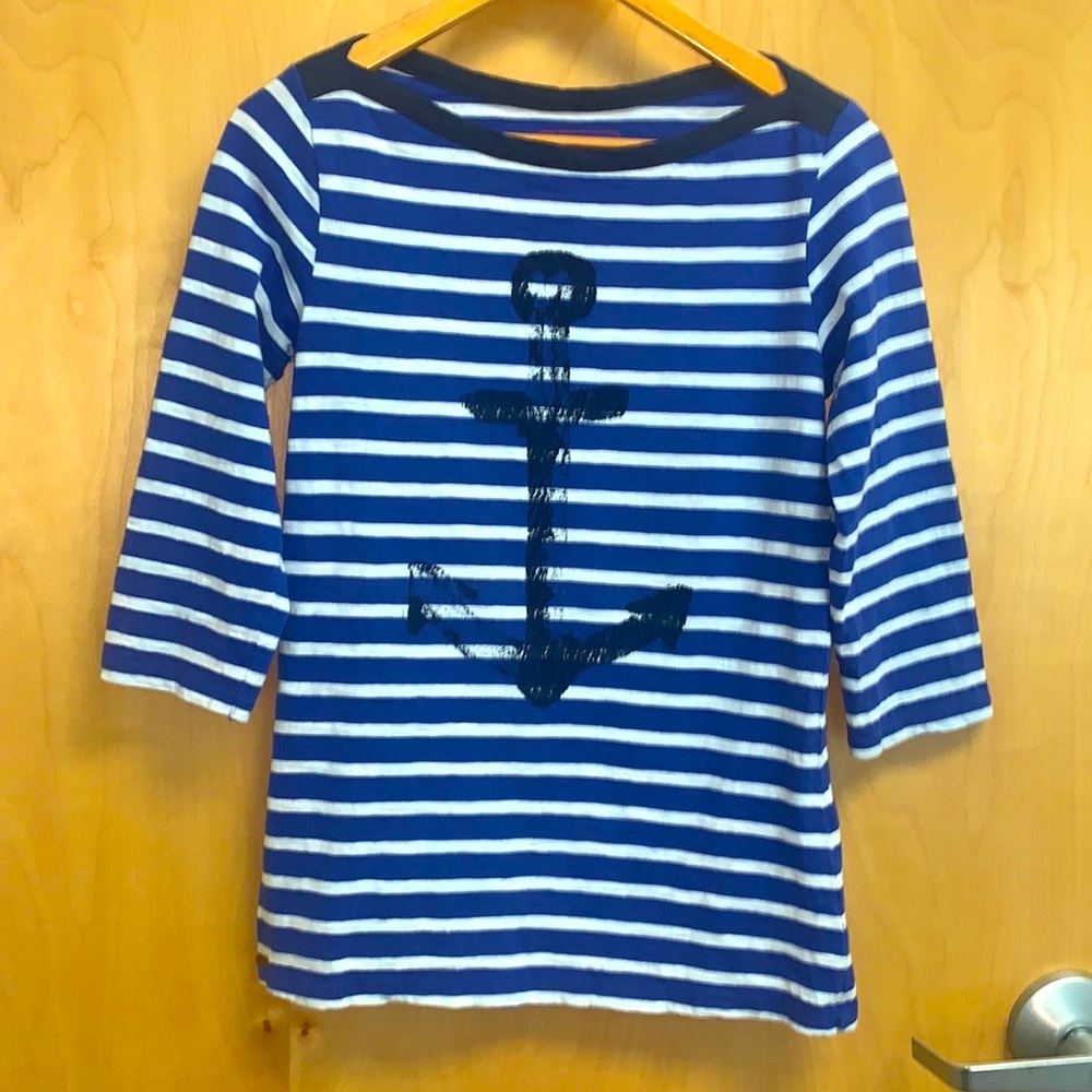 Hatley Anchor Boatneck 3/4 sleeve